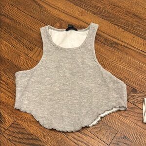h:ours Gray Sleeveless Women's Top